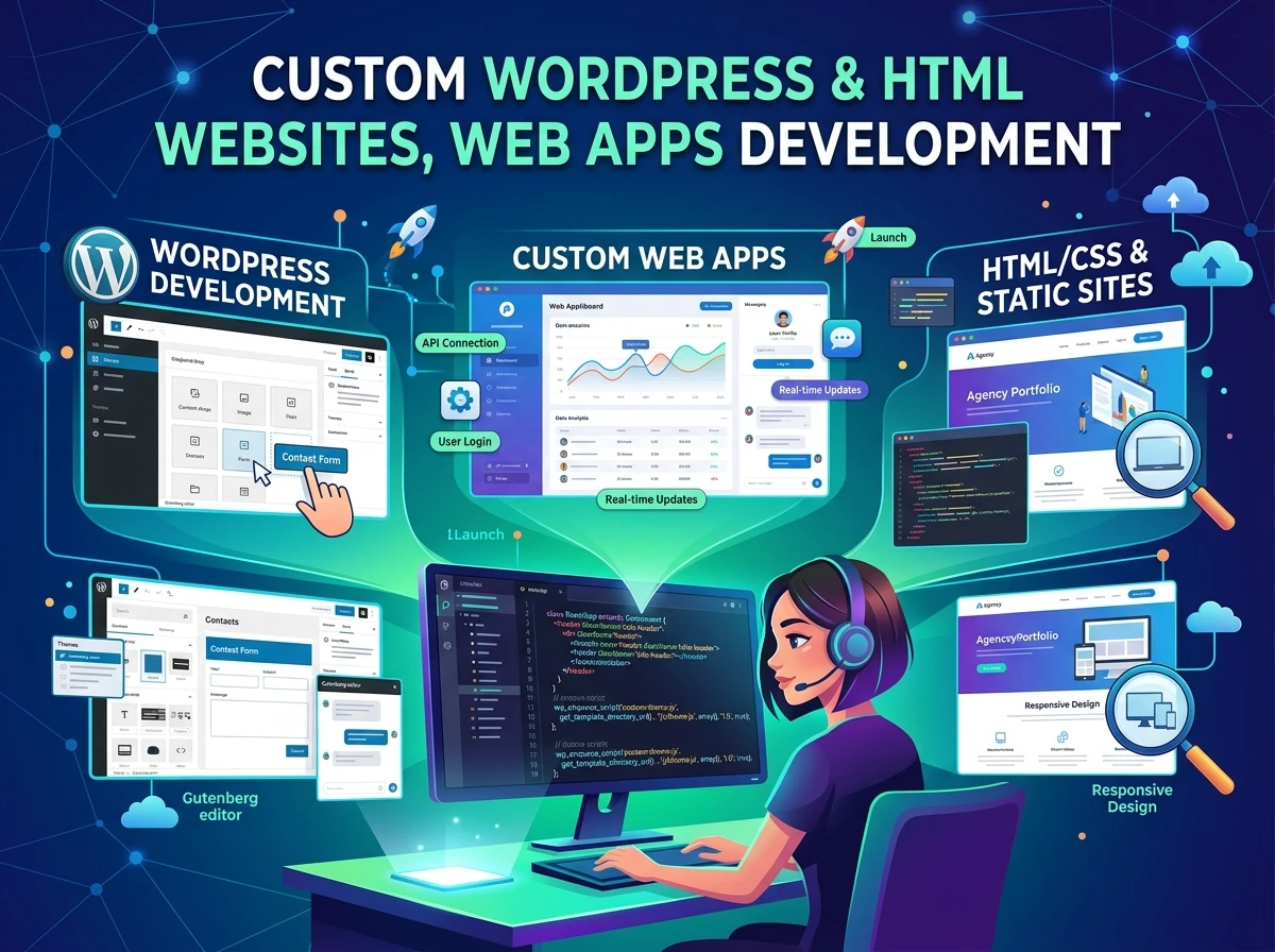 Website Build - WordPress and HTML delivery